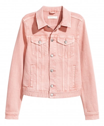 H&M Spring Campaign - Pink denim jacket - HKD 249